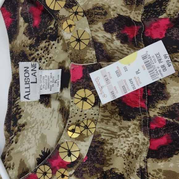 Large Petite Alison Lane blazer Jacket PL Embellished 3/4 sleeve - Picture 8 of 8